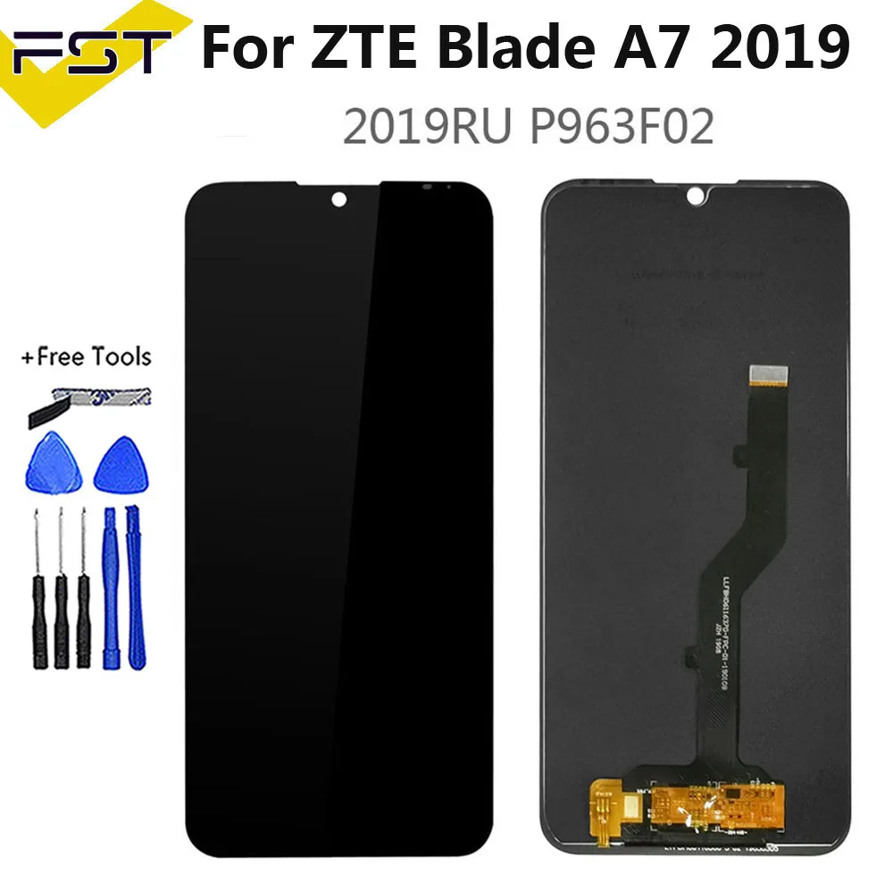 Черный ЖК дисплей 6 09 дюйма для ZTE Blade A7 2019 P963F02 и сенсорный экран дигитайзер сенсор
