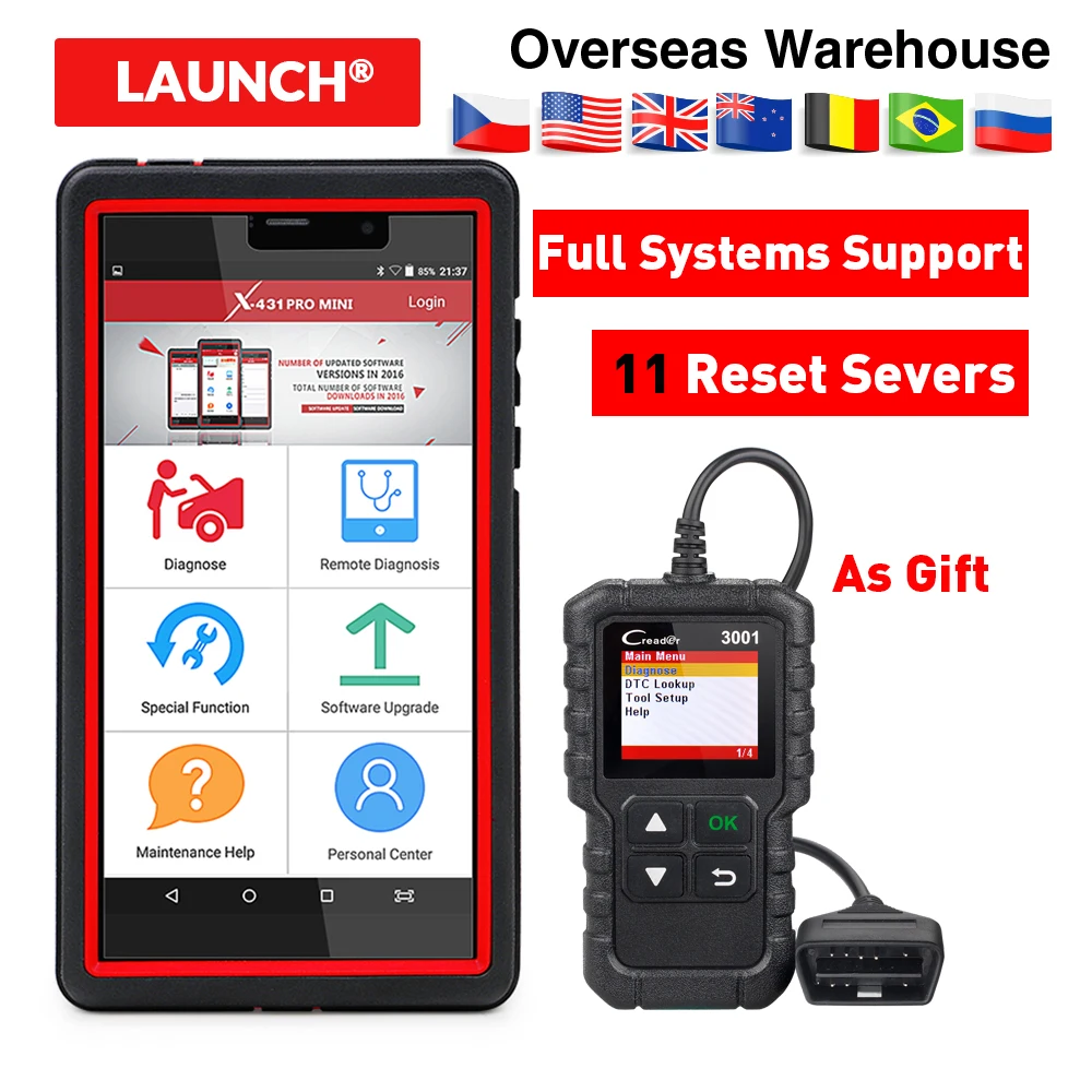 

Launch X431 Pro Mini with bluetooth function 2 years free update Online X431 PROS mini powerful than diagun DHL free shipping