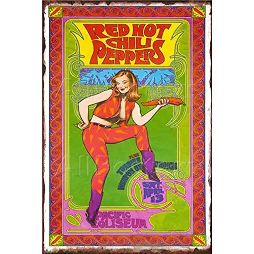 Chili Peppers Оловянные металлические вывески, горячая Распродажа, художественный бар, паб, плакат, железная табличка, металлическая живопись, Оловянная вывеска, Настенная декоративная доска, Ретро Бар и бар, оловянный постер - Цвет: Chili Peppers