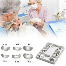 100Pcs 2 Rings Sectional Matrices Metal Matrices Fill Tooth 35μm Sectional Contoured Dental Dental Fillings