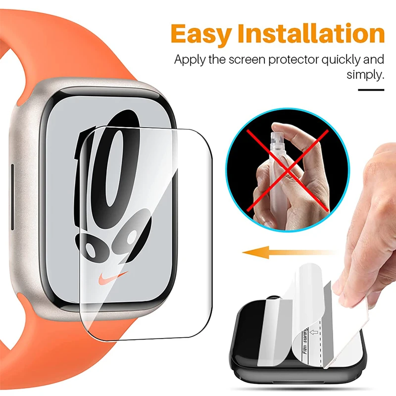 Screen Protector for Apple Watch Series 7 41mm 45mm,TPU HD Transparent,Anti-Scratch, Bubble-free, Watch Accessories Screen Protector for Apple Watch Series 7 41mm 45mm,TPU HD Transparent,Anti-Scratch, Bubble-free, Watch Accessories