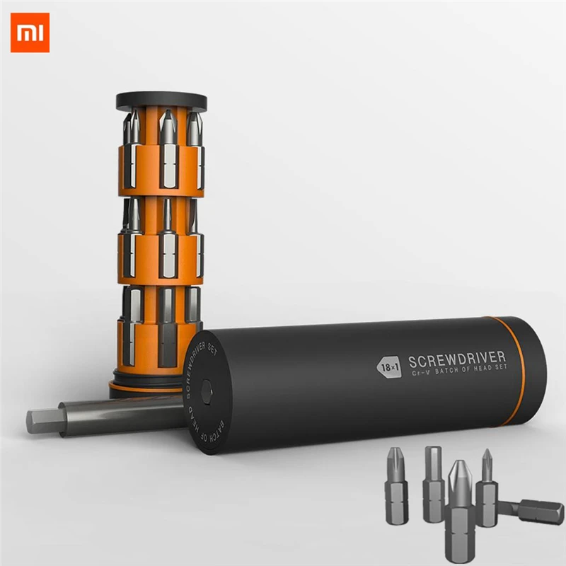 Новые Xiaomi Mijia Youpin JIUXUN 18-в-1 Набор отверток черный костюм 18 тонкой партий колеса для хранения дизайн Топ отвертка