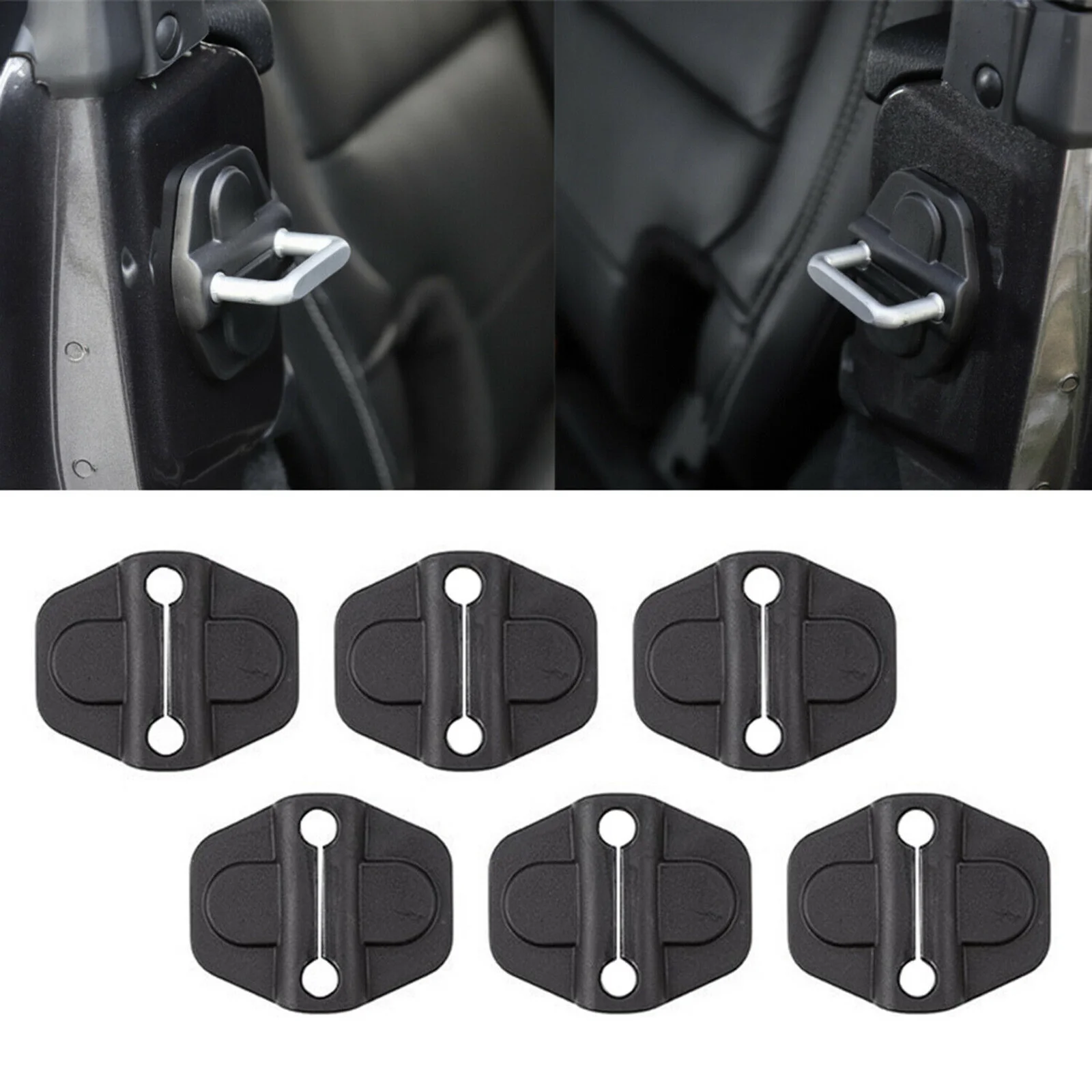 6PCS Plastic Door Lock Cover for Jeep Wrangler JL JLU -2021 for Jeep Gladiator JT 2020 2021 Door Lock Covers Protection Trim