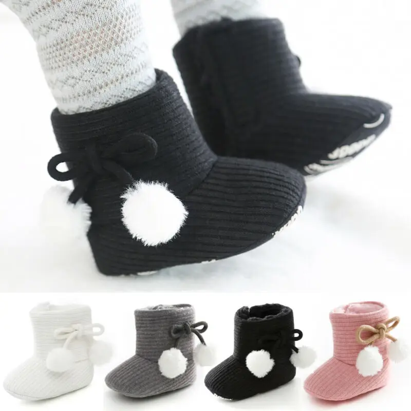 

2019 Infant Toddler Baby Girls Boots Kids Soft Sole Snow Boots Winter Warm Thick Snow Boots Fur Shoes Newborn Baby Girl Shoes