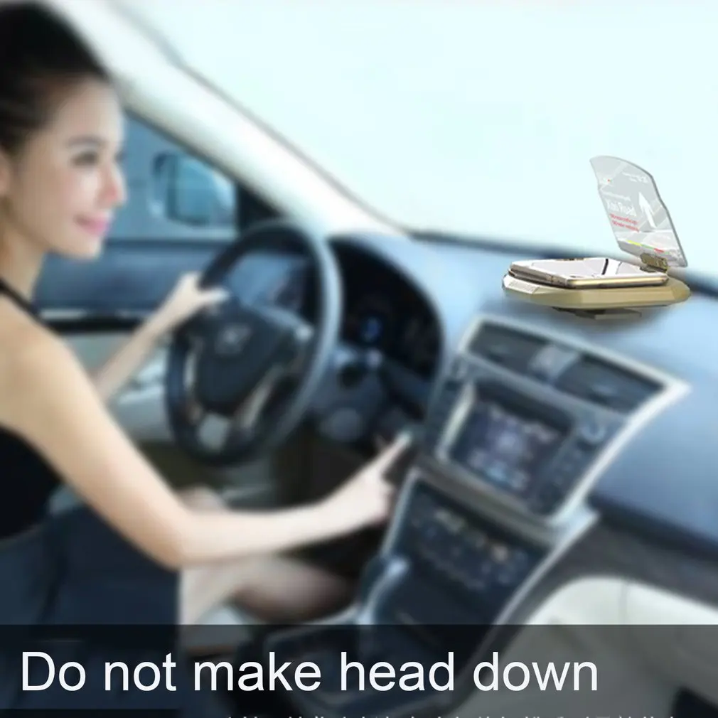 Универсальный автомобильный HUD дисплей мобильного телефона gps навигация HUD кронштейн для смартфона автомобильный Стенд складной держатель