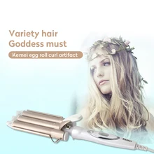 Kemei Плойка для профессиональной завивки волос бигуди керамическое яйцо ролик волна волос стайлер волос щипцы волосы волна Инструменты для укладки