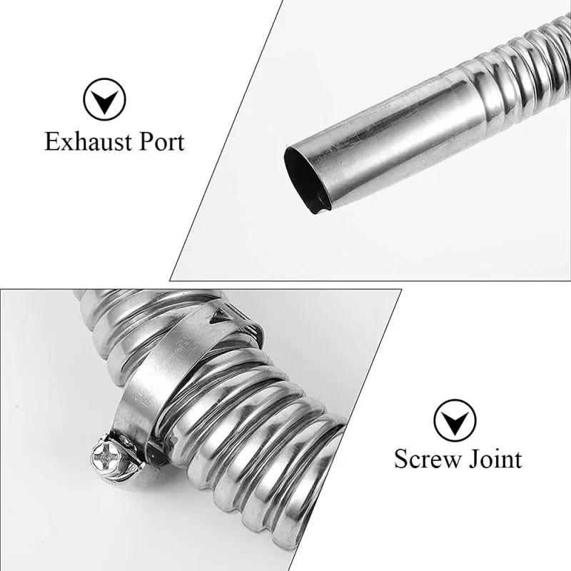 100 120cm Stainless steel Car Air Heater Exhaust Pipe Diesel Gas Vent Hose for Vehicles Air Diesel Heater Car Heaters Accessorie