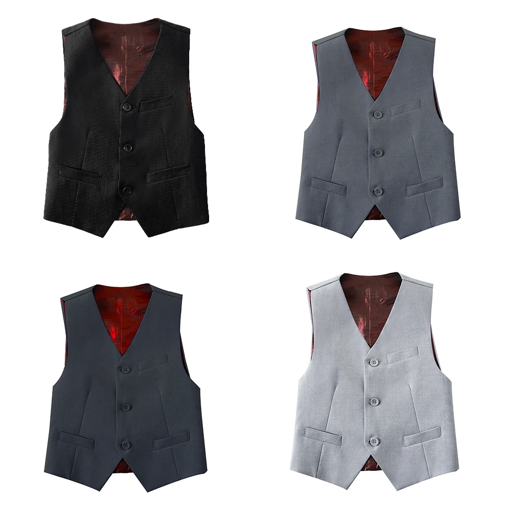 

YuanLu Baby Boy Vest Formal British Style Boys Performance Party Wedding Vest(2T-14)