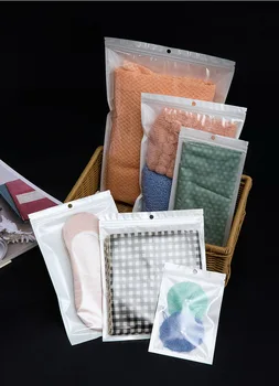 

DHL 50set 50-100Pcs White/Clear Self Seal Zipper Plastic Retail Pack Zip Lock Bag Plastic Poly Bag Package With Hang Hole