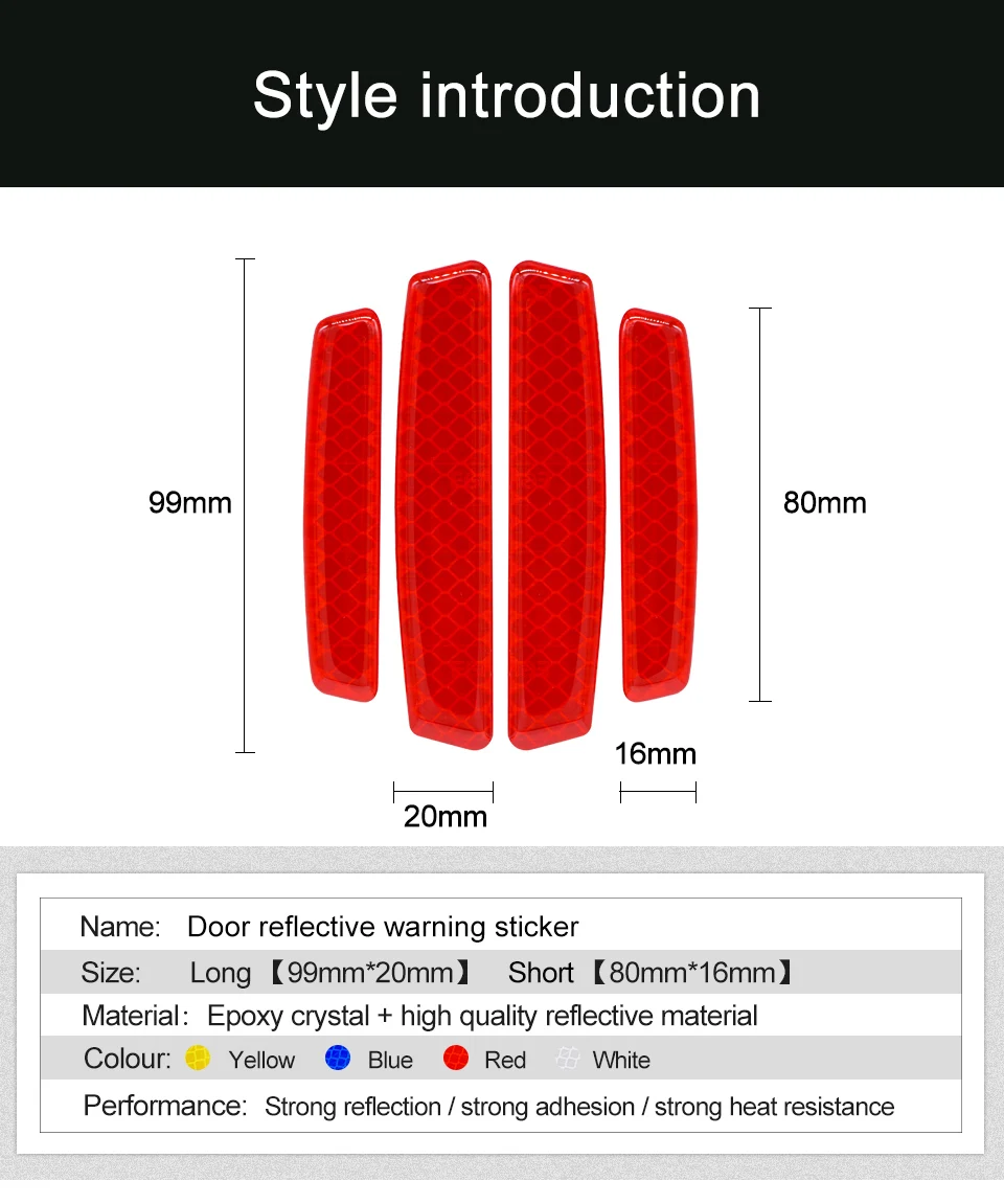 Автомобильная дверь Светоотражающая полоса анти-столкновения бампер Предупреждение ющий знак Светоотражающая Лента наклейки Безопасный знак безопасности светоотражающие полосы