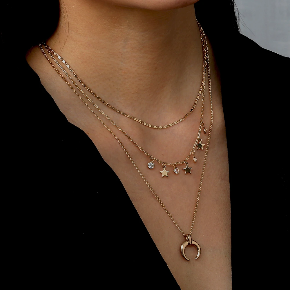 Zciti collar de mariposa varias capas para mujer, Gargantilla Vintage de perlas doradas, collares de moda, regalo de de tendencia 2021| Collares de cadena| - AliExpress