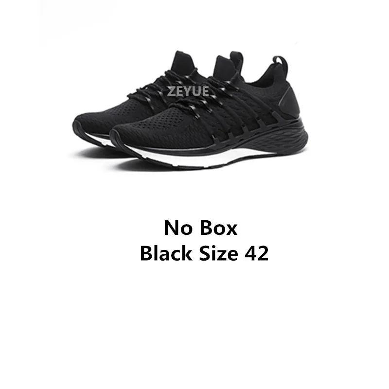 Black Without Box 42 Оригинальные кроссовки Mijia 3 Mi Mijia Shoes3 для мужчин, спортивная обувь для бега, композитная подошва, искусственная кожа, устойчивая поддержка, толстая стелька-губка - Цвет: Black Without Box 42