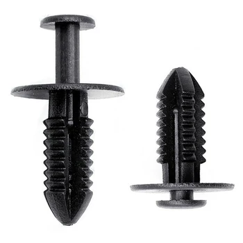 

For BMW Car Clips 100x Black Plastic Push Trim Panel Fastener Clips 8mm Dia Hole