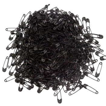 

Metal Household Clothing Fastener Tool Clip Buttons Safety Pins 1000pcs Black