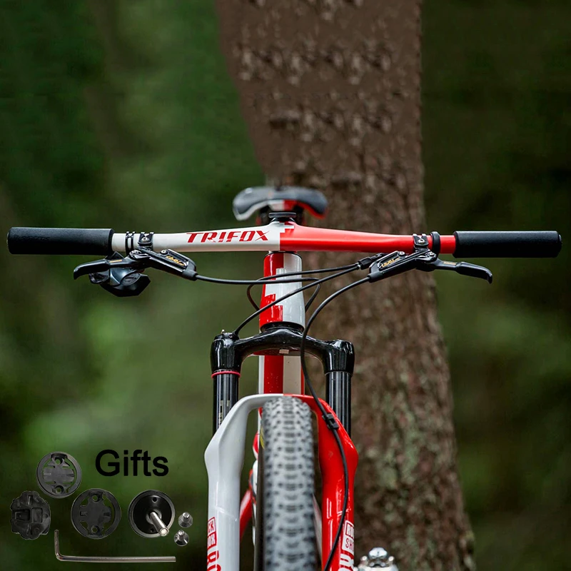TRIFOX Full Carbon MTB руль 17 градусов горный велосипед подъемный со стволом 80/90/100 мм UD