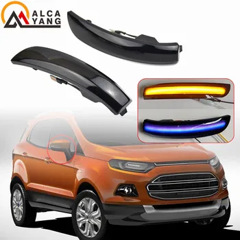 

Blue Dynamic Turn Signal Light LED Side Wing Rearview Mirror Sequential Indicator Lamp For Ford Kuga Escape C520 EcoSport 13-18