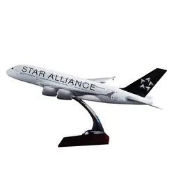 45 см 1/160 Star Alliance Airline модель самолета сплав airframe W шасси и легкие игрушки самолеты самолетов вентиляторы подарки