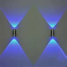 Двухголовый светодиодный светильник для спальни синий алюминиевый настенный светильник для дома Бра люсис привело Decoracion бар KTV крыльцо настенный потолочный светодиодный светильник