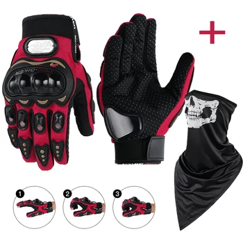 

Motorcycle Gloves Racing Motorcross Full Finger Guantes Luvas Breathable Bicycle Cycling Glove Protective Gears Summer Winter