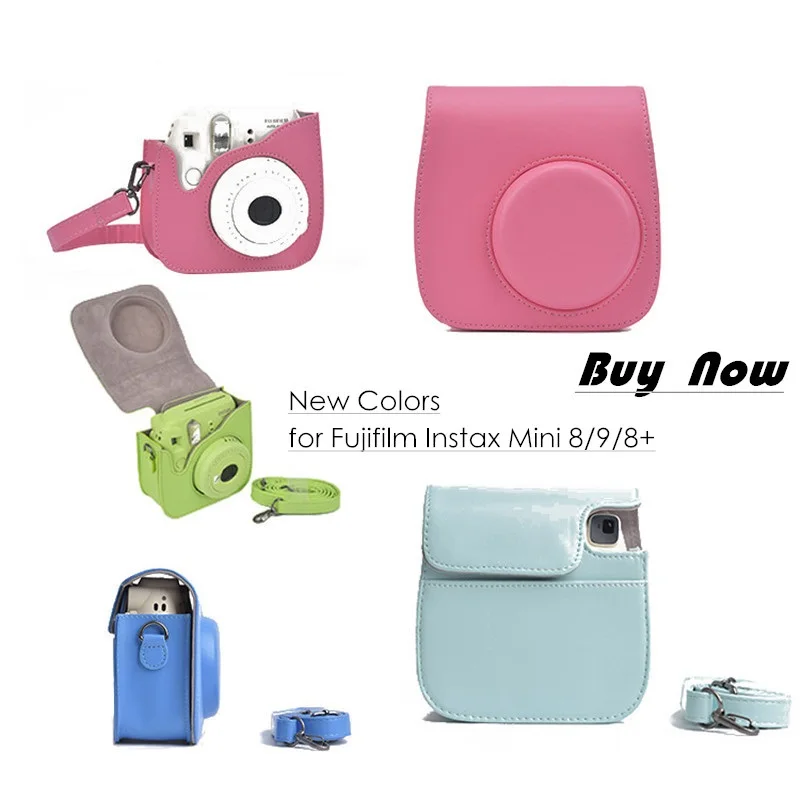 Новый чехол сумка из искусственной кожи с ремешком для камеры Fujifilm Instax Mini 8/9/8 +