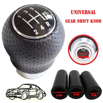 

Black Leather+ABS Car 5 Speed MT Universal Gear Shift Knob Lever HandBall For Nissan Honda Ford Buick Hyundai Volkswagen Peugeot