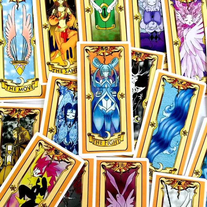 53 шт./компл. Творческий Cardcaptor SAKURA четкие карты Коллекция аниме Клоу карты Таро карты граффити наклейки Косплэй коллекция