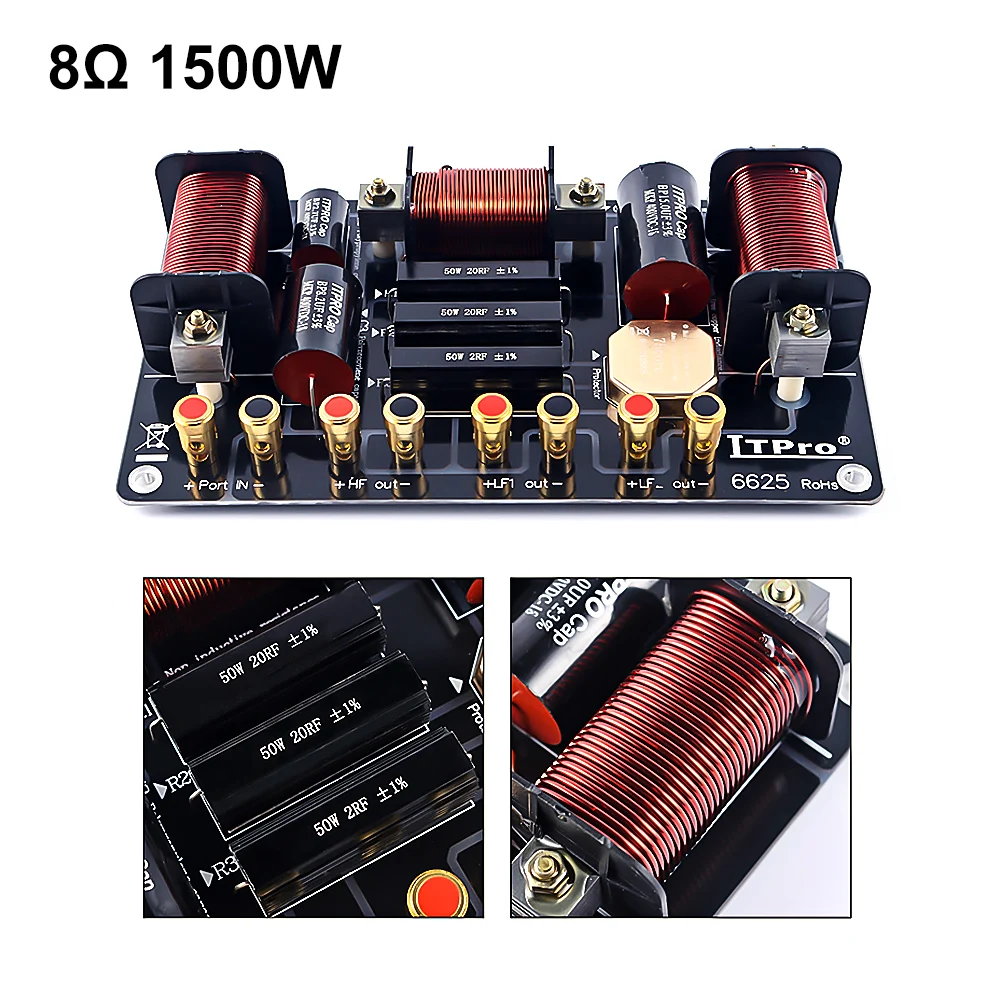 AIYIMA дома Динамик 2 Way кроссовер аудио фильтр 1500W 1800W 2000W Профессиональный делитель частоты DIY 12-18 дюймов этап Динамик - Цвет: 8 Ohm 1500W