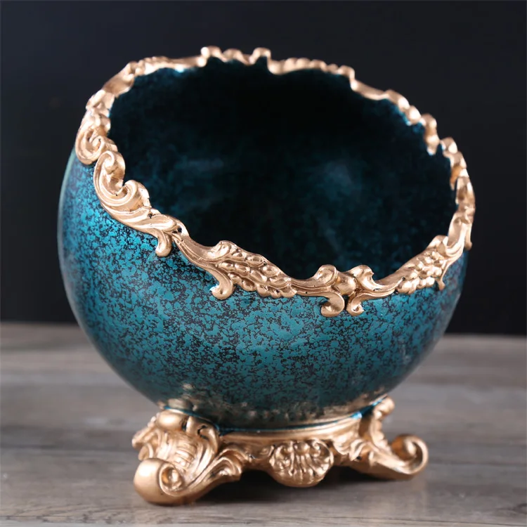  Nordic Resin Desktop Trash Can Ornaments Livingroom Bedroom Debris Storage Decoration Home Remote C - 4000182616679