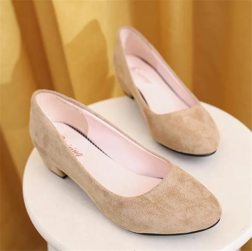 YEELOCA/ г.; Весенняя Корейская версия; Простые Модные кожаные туфли на высоком каблуке; KZ067