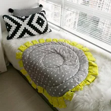 Новинка,, мягкий круглый игровой коврик, детское игровое одеяло для ползания, ковер с подсолнухами и звездами, скандинавские товары для украшения дома