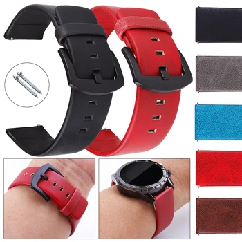 

Leather Sport Watch Band Universal 18 20 22mm Bracelet Strap For Huawei Watch 2 Pro Classic Sport GT Replacement Wriststrap