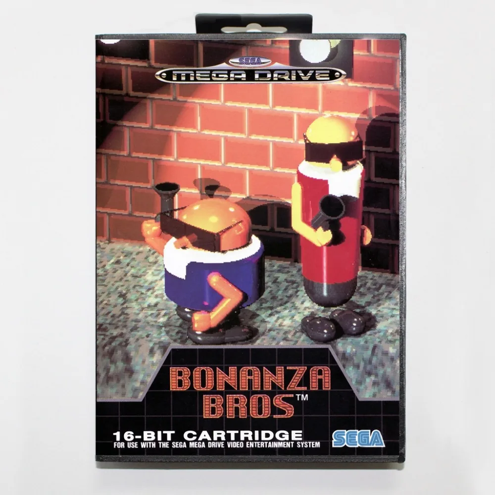 16-битный игровой картридж Sega MD с розничной коробкой-игровая карточка bonanza-bros для