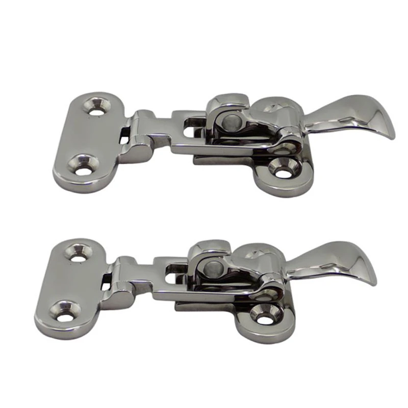

2Pcs Marine Boat Deck Lock Hasp 316 Stainless Steel Lockable Hold Down Clamp Anti-Rattle Latch Fastener Boat Yacht Accessory