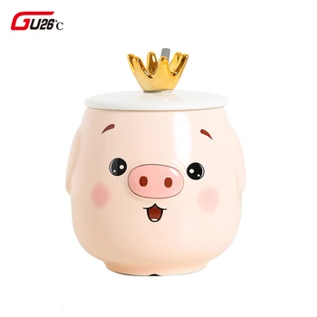 

Novelty Lovely Crown Pighead Ceramics Cup Three-dimensional Ins Literature Cup Adorable Pig Cartoon Mug Student Christmas Gift