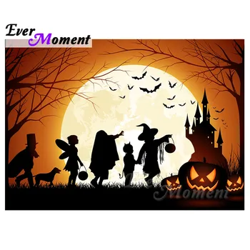 

Ever Moment Diamond Painting Festival Halloween Night Full Square Resin Drills Mosaic Embroidery Crafts Holiday Decoration 4Y287