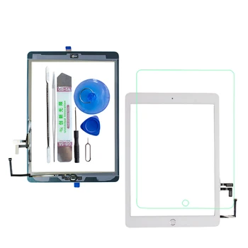 

For iPad Air 1 Touch Screen Digitizer Completed With Home Button and Flex Cable +Full Tools +Tempered Glass A1474 A1475 A1476