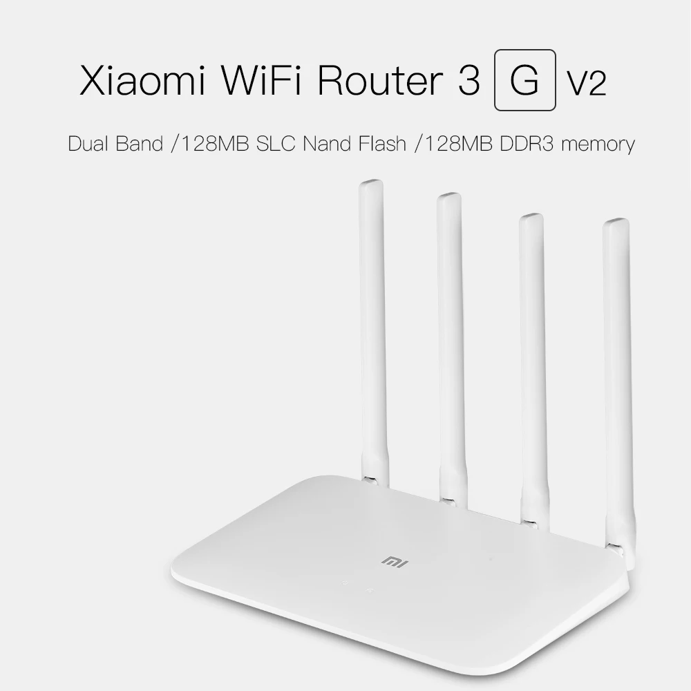 Xiaomi Mi Wi-Fi беспроводной маршрутизатор 3g V2 1167 Мбит/с WiFi ретранслятор 4 антенны 2,4 г/5 ГГц двухдиапазонный 128 Мб DDR3 ПАМЯТЬ приложение управление R 3g v2