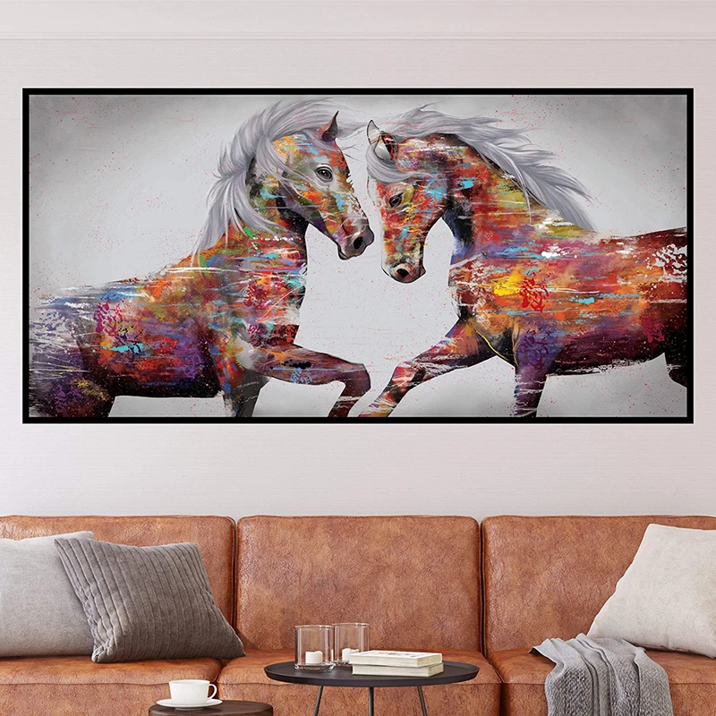 Lion Tiger Horse Animal series Canvas Art Poster Painting Living Room Wall Decor 
