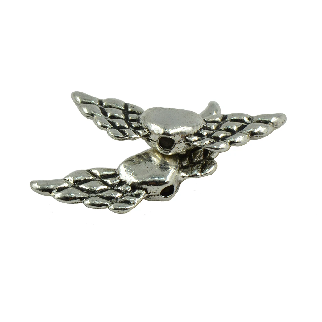 100 Pieces Angel Wing Spacer Charm Beads Accessories for Jewelry Making Crafts