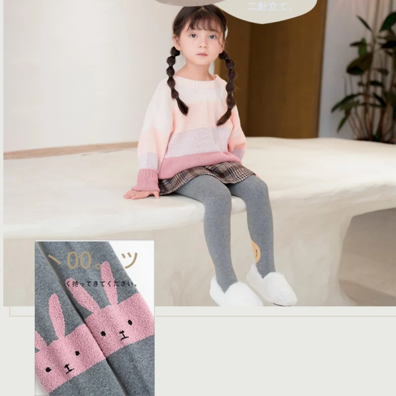 Плотные колготки для детей 1-8 лет; хлопковые колготки для маленьких девочек с рисунком; трикотажные колготки для младенцев; мягкая одежда для младенцев