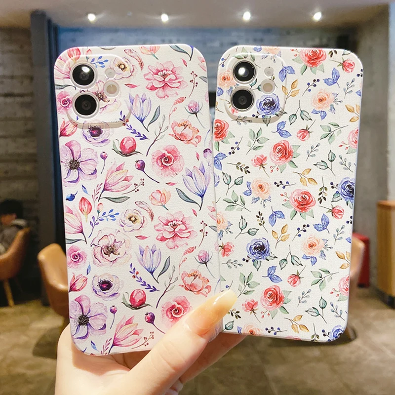 Чехол с цветочным рисунком для Xiaomi Poco X3 M3 Pro NFC F3 F1 Mi 11T 11 11i Note 10 9 8 10T 9T A2 Lite A3 Max 3 2