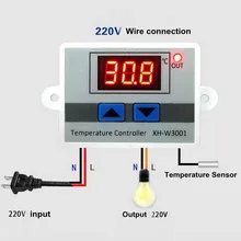 220 В цифровой Светодиодный контроль температуры Лер 10 А термостат контроль переключатель зонд