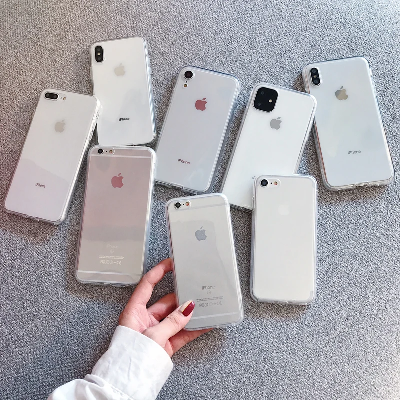 360 двойной защитный чехол для iPhone 11Pro SE 2020 TPU 6 7 8 Plus 11 X XR XS Max телефона Funda Coque|Бамперы|