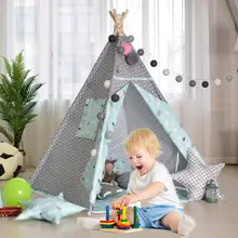Детская палатка, 156x120 см, для помещений и улицы, переносной вигвам, игрушки для игр, индийская Игровая палатка, домик, белый, для детей, типи, футболка, моча, палатка, подарки