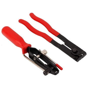 

2pcs/set CV Joint Clamp Banding Install Tool Red CV Boot Clamp Pliers use with coolant hose fuel hose clamps Metal Hand Tool Kit