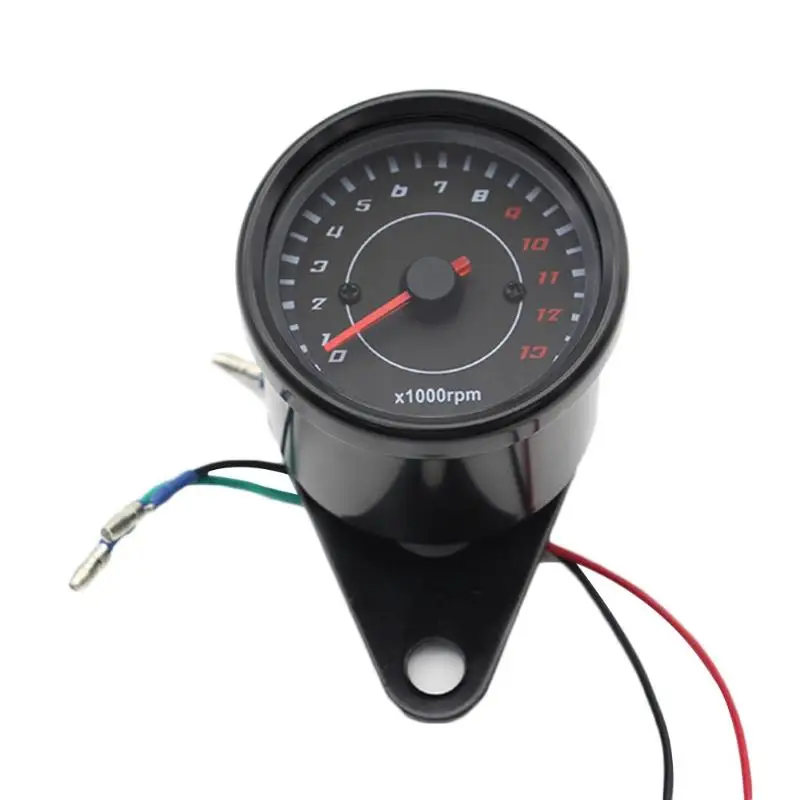 Светодиодный Тахометр для мотоцикла с подсветкой 0-13000 Tach RPM Gauge Rev счетчик