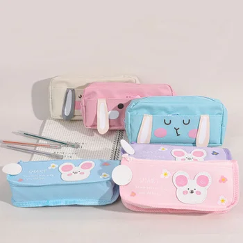 

Hamster Pen Case High Capacity Korean Bag Students Stationery Pencil Pouch Novelty Lovely Pencil Case Kawaii School Supplies