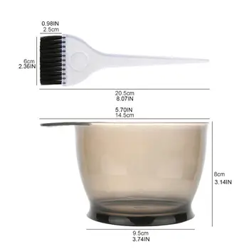 

Professional Salon Hair Color Dye Mixing Bowl Comb Brush for Tint Coloring Tool X7JA