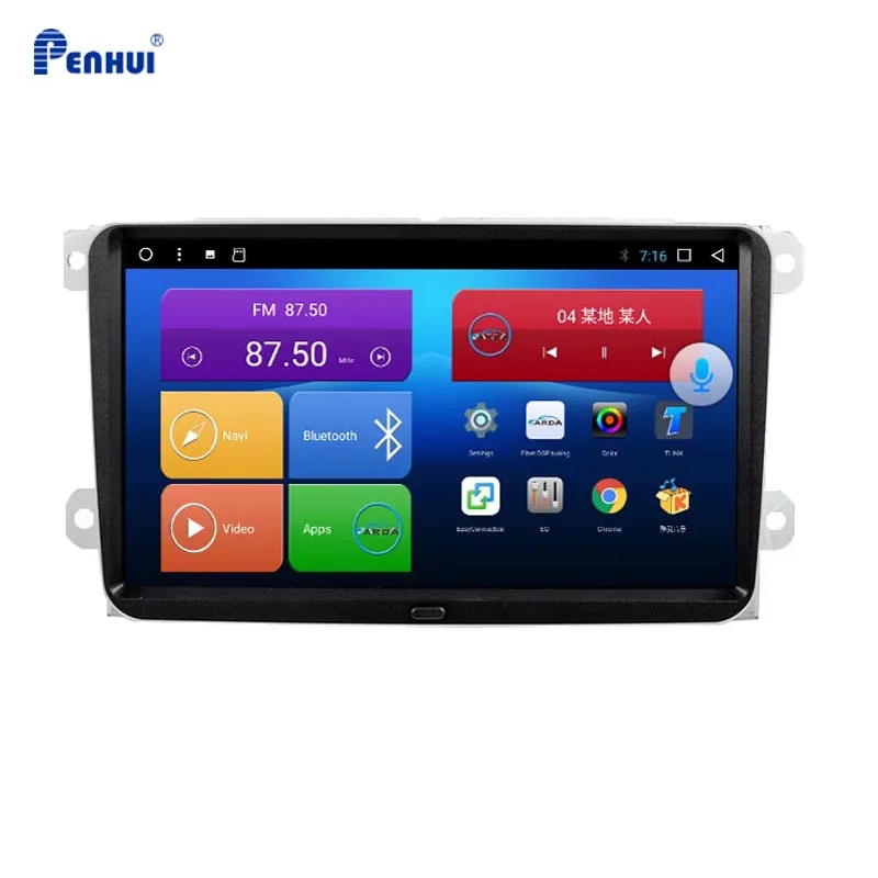 Автомобильный DVD GPS для Volkswagen Универсальный 9 дюймовый мультимедийный