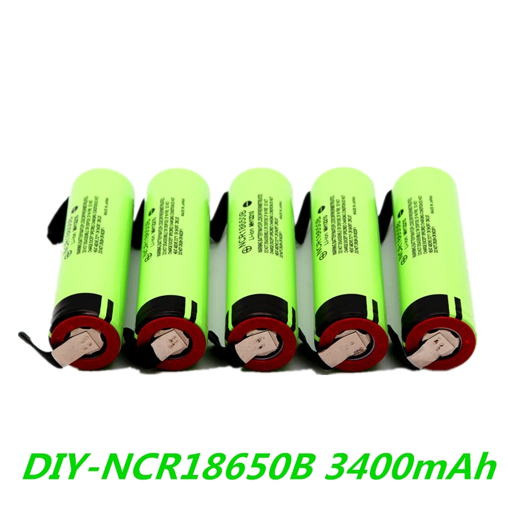 100% оригинал Nuevo NCR 18650B 18650 Li Ion recargable de la batera 3400 мАч 3 7 В para linterna/or + DIY nquel